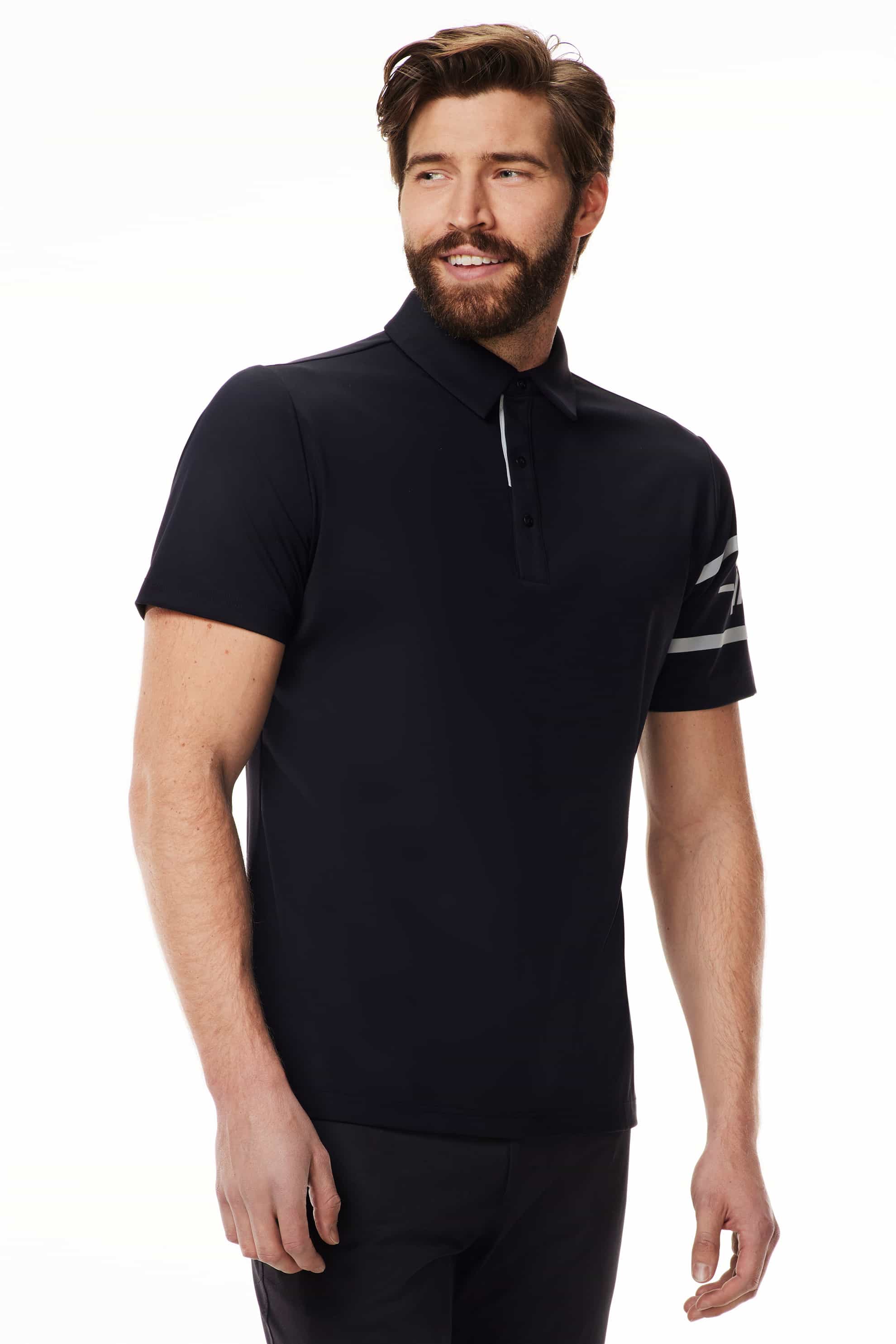 Athletic Fit Racer Polo